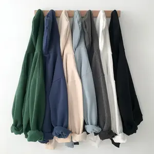 Sweat-shirt polaire uni en coton vierge de haute qualité, coupe régulière, grande taille, le plus vendu, écologique, séchage rapide, personnalisable pour homme - Product Image 3