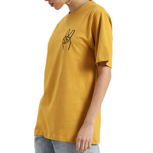 เสื้อยืดโอเวอร์ไซส์ผู้หญิง พิมพ์ลายกราฟิก ผ้าฝ้ายลำลอง แฟชั่นเสื้อหลวมๆ แขนสั้น ทรงหลวมไหล่ตก สำหรับฤดูร้อน รับสกรีนโลโก้ - Product Image 2
