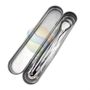 Grattoir lingual en acier inoxydable de qualité supérieure en forme de U, nettoyant buccal double face, logo personnalisé, grattoir lingual en acier inoxydable - Product Image 2