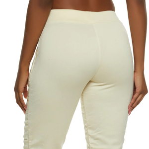 Fabricantes de ropa de aduana transpirable Y2k pantalones de chándal acampanados personalizados de Hip Hop apilados de peso pesado para niñas - Product Image 3