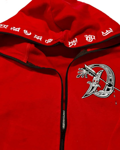 Sweat-shirts à capuche zippés d'hiver en gros, logo brodé personnalisé, coupe classique, streetwear, impression numérique, sweats lourds - Product Image 3