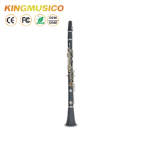 Eb Clarinet Ebonite Body with 17 Keys & 6 Rings | Nickel-Plated Keywork, Sheep Gut Pads | Student & School Clarinet OEM Supply