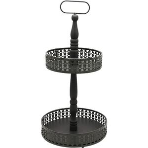 Soporte de pastel de metal elegante y resistente de 2 niveles, perfecto para bodas, fiestas y exhibiciones de postres, diseño duradero y elegante - Product Image 5