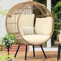 Minimalist isches Indoor Outdoor Eier stuhl Tages bett Schöne langlebige Rattan möbel für Park Garden Living Room Hotels Apartment