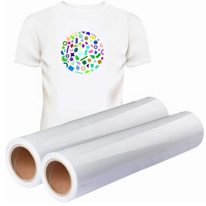 PET-Material A3 A4 DTF-File 60 cm × 100 m 0,075 MM hydrographische T-Shirt-Transferfolie Hochschul-Guandong-Bekleidungsdruck-Anwendung