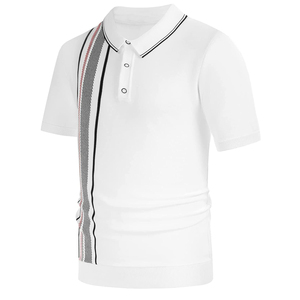 Polos de manga corta unisex de estilo retro con impresión personalizada de mezcla de LICRA y poliéster para hombre al por mayor, Polo informal para hombre - Product Image 5