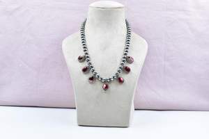 Collar Hecho a Mano Rosa Dalia Turquesa Plata Esterlina Ajustable con Rodio y Chapado en Oro - Product Image 6