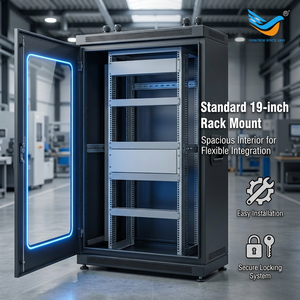 Armoire de télécommunications extérieure 5G vérifiée avec refroidissement <span class=keywords><strong>en</strong></span> nid d'abeille, étanche IP65, rack de serveur 19 pouces pour infrastructure de station de base - Product Image 1