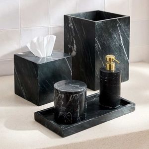 Juego de Baño Minimalista de Cinco Piezas de Resina, Fácil de Limpiar - Product Image 2
