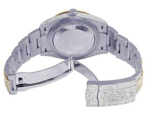 VVS Moissanite หน้าปัดโรมันประดับเพชรนาฬิกาฮิปฮอปอัตโนมัติสองโทนหรูหราออกแบบได้เองแฟชันผู้ชายจากอินเดีย - Product Image 6