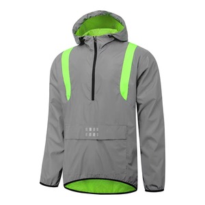 Vestes coupe-vent pour hommes de qualité supérieure logo personnalisé de base uni Fitness Training Running Leisure Sport Hoodie Jacket - Product Image 2