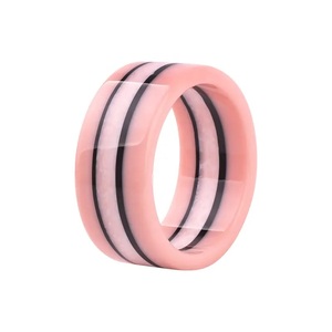 Unique Premium Trendy Resin <b>Bangle</b> <b>Bracelet</b> With Turquoise Marble Pattern And Black Stripe Design Unisex Fashionable Jewelry - Product Image 3