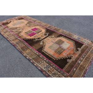 Traditionnel Brun Orange 5.7 X 13ft Tapis Turc Classique Patchwork Design Laine Viscose Matériel Latex pour Vivre pour les Adolescents - Product Image 2