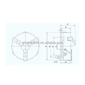 HPEDM 셀프 센터링 3 턱 척과 erowa 센터링 플레이트 HE-R06975.B - Product Image 5