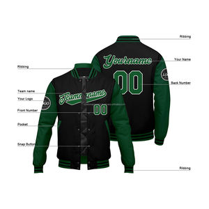 Chaqueta universitaria personalizada bordada con el equipo de la escuela secundaria, chaqueta universitaria personalizada con iniciales o logotipo, por el momento, por el momento - Product Image 4