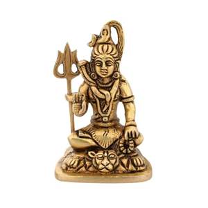 Seigneur Shiva Statue Laiton Bholenath Idol Mahakal MurtiMahadev Murti Laiton Idole Bholenath sur Tigre avec Trishul - Product Image 1