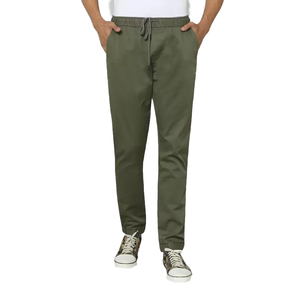 Pantalon en coton tricoté pour homme, taille haute, coupe décontractée, imperméable, respirant, couleur unie, taille élastique, grande taille, design personnalisé, qualité supérieure - Product Image 4