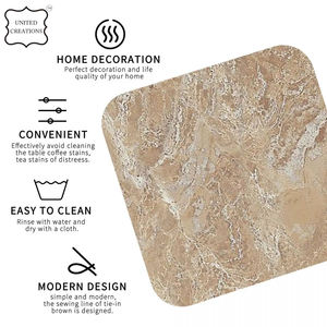 Classic Style Marble Cup <b>Coaster</b> Set Best Quality <b>Ceramic</b> with Natural India Marble Latest Design Mats & Pads - Product Image 6