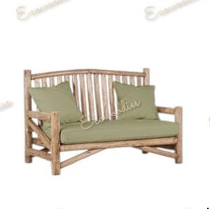 โซฟาหวายไม้ไผ่2-Seater สไตล์วินเทจโซฟาหวายไม้ไผ่ธรรมชาติงานฝีมือแบบแยกส่วนในร่มกลางแจ้งห้องนั่งเล่นสวนระเบียงห้องโถงหลัก - Product Image 5