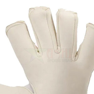 Gants de gardien de but de football en cuir professionnel avec paume en latex, sangle de poignet, adhérence antidérapante, coupe-vent, haute performance, utilisation en extérieur - Product Image 3