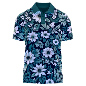 2024 nouvelle mode impression par sublimation personnalisée 100% polyester maillot de golf pour hommes motif solide pour polo - Product Image 2