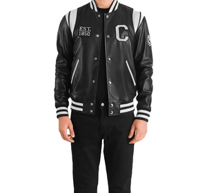 แจ็คเก็ตบอมเบอร์ผ้าฝ้ายเคลือบอย่างดีสำหรับทุกเพศ สวมใส่สบาย ดีไซน์ทันสมัย พร้อมโลโก้ด้านหน้า - Product Image 5