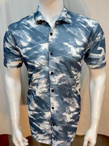 เสื้อยืดด๊อบบี้ลายดอกไม้ผ้าฝ้าย100% สำหรับผู้ชายเสื้อเชิ้ตสีเขียวลำลองเป็นมิตรกับสิ่งแวดล้อม300g ระบายอากาศได้ดีในฤดูร้อน - Product Image 3