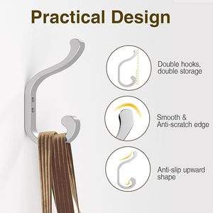 Handmade Aesthetic Aluminium Wall-Mounted <b>Coat</b> Hanger Attractive <b>Hooks</b> <b>Rails</b> Conveniently Hangs Clothing Baseball Caps Towels - Product Image 2