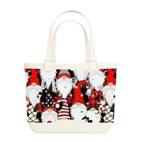 Sac de plage en EVA personnalisé avec logo de Noël, style caoutchouc, sac fourre-tout en EVA personnalisé, motif de vacances, illustration personnalisée, vente en gros