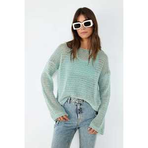 Suéter de punto con textura de malla y corte relajado - Product Image 4