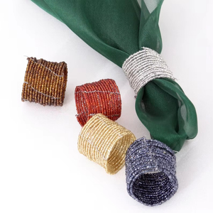 Ronds de serviette, ronds de serviette en rotin, ronds de serviette en osier, décor de table - Product Image 1