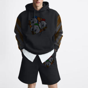 Conjunto Deportivo de 2 Piezas para Hombre, Sudadera con Capucha y Pantalones Deportivos Estampados, Tallas Grandes, Venta al Por Mayor OEM, MOQ Bajo - Product Image 5