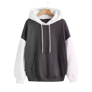 New Arrival Women's Casual Solid Color Cotton Fleece Sweatshirt Winter Pullover <b>Hoodie</b> <b>Plain</b> Dyed Design - Product Image 1