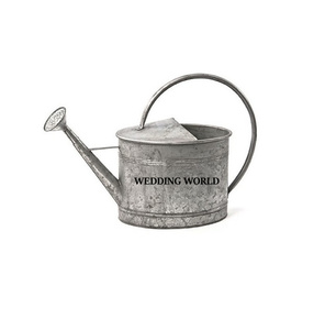 Arrosoir en métal galvanisé de forme ronde, articles pour la maison et le jardin, arrosoir classique, élégant, design, nouveau modèle. - Product Image 3