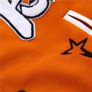 Vente en gros de veste universitaire grande taille pour hommes col montant en cuir unique respirant chauffé chenille broderie toile tissu hiver - Product Image 6