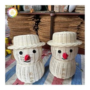 Ensemble de décorations suspendues pour arbre de Noël en rotin 99GD, étoiles en rotin créatives, accessoires de décoration de fête DIY, 10-25 cm pour Noël - Product Image 4