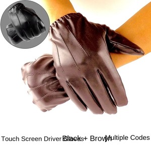 New Winter Cycling Outdoor Driving Gloves <b>Men</b> Women Leather Warm Touch Screen Waterproof UV400 Protection Tactical - Product Image 3