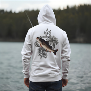 เสื้อฮู้ดพิมพ์ลายพรางสำหรับผู้ชาย, เสื้อมีรูตัดด้วยเลเซอร์กันน้ำดูดซับความชื้นออกแบบโลโก้ได้ตามต้องการสำหรับตกปลาในฤดูหนาว - Product Image 2