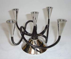 Hot Shiny Polish Nickel Plated Fancy Wedding Centerpiece Tabletop Decorative Large <b>Candelabra</b> Vintage Premium Quality <b>Candelabra</b> - Product Image 6