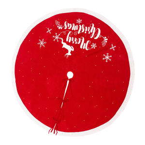 ผ้าคลุมฐานต้นคริสต์มาสทรงกลมแบบนุ่ม ซักได้ ใช้ซ้ำได้ สำหรับตกแต่งบ้านในเทศกาลวันหยุด เป็นมิตรกับสิ่งแวดล้อม ผลิตจากโรงงาน - Product Image 5