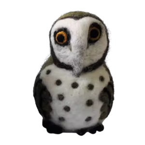 Fabrication Népal Artisanat fait main Hibou en laine feutre pour enfants - Product Image 1