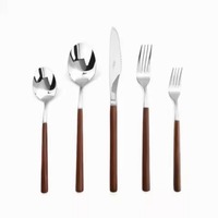 Ensemble de couverts de luxe en acier inoxydable poli miroir, écologiques, fourchette, cuillère, couteau, pour la maison, la cuisine, le restaurant, la salle à manger