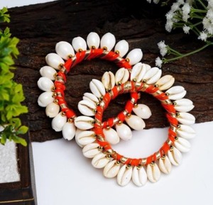 Brazalete de concha marina hecho a mano Cowrie Gota brazalete cumpleaños Rakshabandhan regalo damas de honor Favor Suhag Kada Haldi Mehandi obsequios - Product Image 2