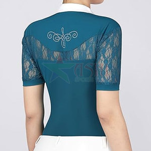 Chemise de spectacle équestre professionnelle pour femmes, imperméable, coupe-vent, en spandex/polyester, taille adulte - Product Image 2