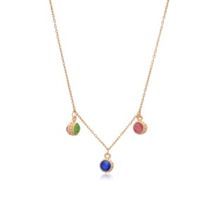 Collier Charme Balle Shaker Multicolore en Argent 925 pour Femme, Bijoux Turcs Faits Main en Gros - Product Image 6