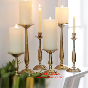 ที่ใส่เทียนทีไลท์เคลือบอลูมิเนียมสีทองพร้อมชุด6ขนาดที่แตกต่างกันของตกแต่งโต๊ะในบ้านงานเลี้ยง - Product Image 3