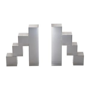 Serre-livres en métal de qualité supérieure avec un design de découpe unique, parfaits pour afficher des livres et ajouter du charme aux intérieurs - Product Image 4