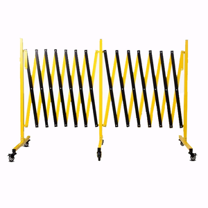 Nhiệm Vụ Nặng Nề Mở Rộng Hàng Rào An Toàn Cho Đám Đông Điều Khiển Di Động Gấp An Ninh Cổng Với Có Thể Khóa Bánh Xe - Product Image 1