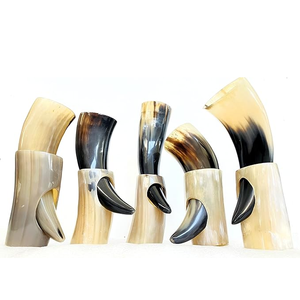 Corne à boire viking de la meilleure qualité avec support - Corne à boire viking médiévale au meilleur prix - Product Image 2
