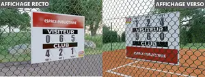 Manual Scoreboard Compact Double Sided 80 X 60 Cm For Tennis Padel Handball Unperishable For All Weather Outdoor Or Indoor